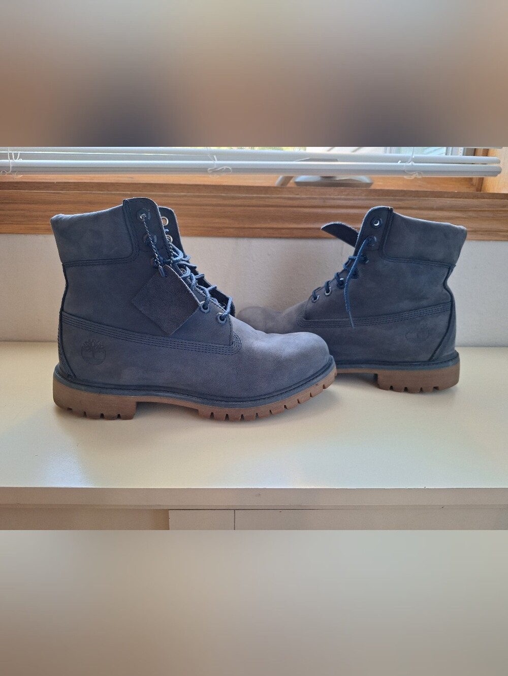 Timberland Men's Navy Suede Lace-Up Work Boots